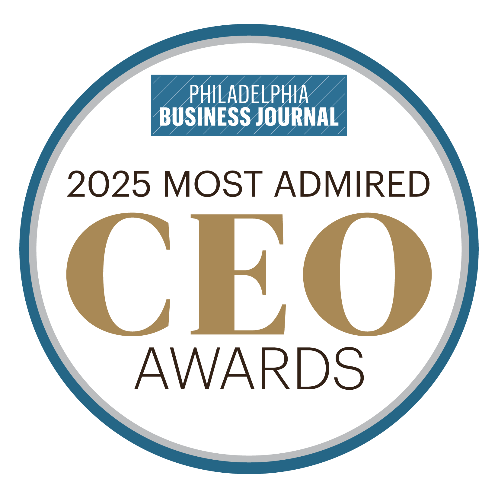 PBJ Most Admired CEO badge