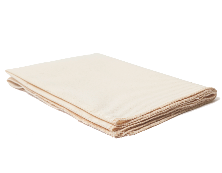 Beige cotton cloth folded neatly