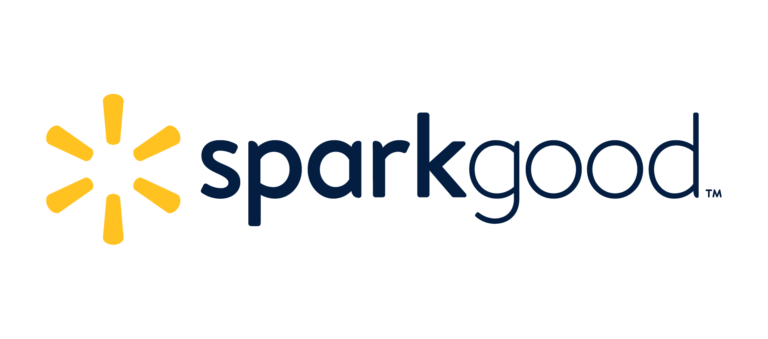 Spark Good logo featuring a yellow starburst 