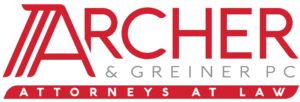 Archer & Greiner PC, law firm logo featuring the words Attorneys at Law on the bottom.